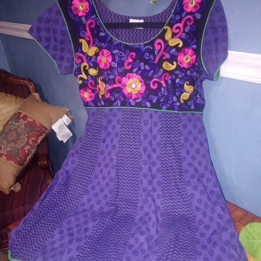 Maxx India Embroidery Empire Dress